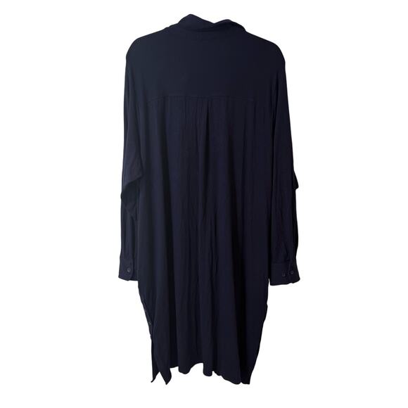 Universal Standard Women's Gramercy Jersey Shirt Dress Stretch Navy Blue Large - Picture 2 of 9
